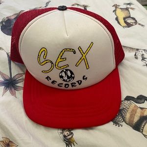 Barley worn chromeheart trucker hat. Sex Records